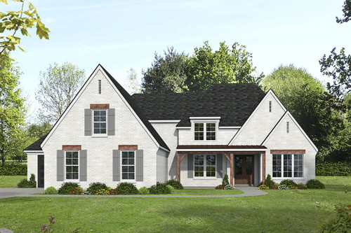 European House Plan - Graham Elev-B 42349 - Front Exterior