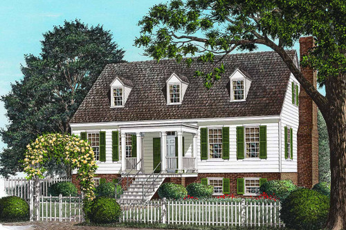 Colonial House Plan - Cheswick House 52788 - Front Exterior