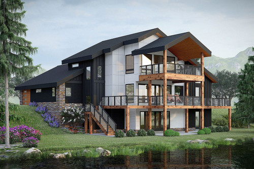 Modern House Plan - Sunrise Bay 67528 - Front Exterior