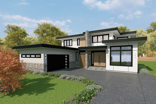 Contemporary House Plan - Edgemont 88247 - Front Exterior