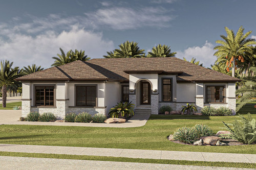 Mediterranean House Plan - Rimrock 14899 - Front Exterior