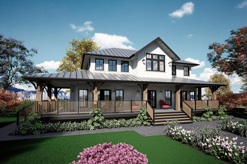 Farmhouse House Plan - Tranquil Acres 22725 - Front Exterior