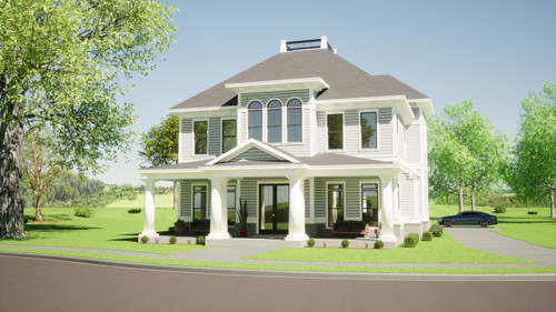 Colonial House Plan - Pennington 24942 - Front Exterior