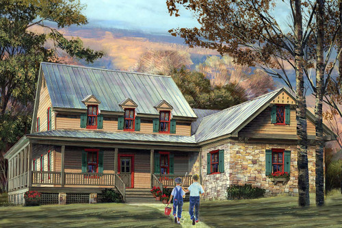 Southern House Plan - Timber Ridge 74182 - Front Exterior