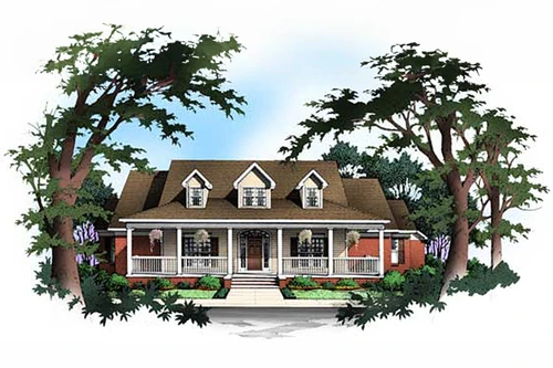 Farmhouse House Plan - Oak Pointe 95867 - Front Exterior