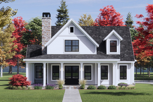 Farmhouse House Plan - 64191 - Front Exterior