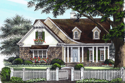 European House Plan - Blue Ridge Cottage 53179 - Front Exterior