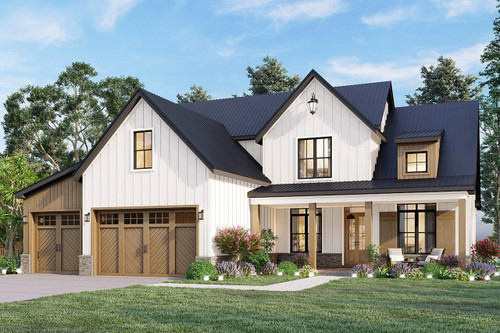 Farmhouse House Plan - Strawberry Gardens 47368 - Front Exterior