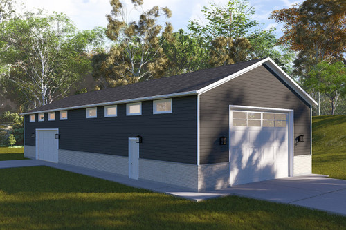 Traditional House Plan - Lower Garage 40314 - Front Exterior