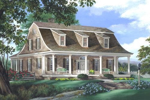 Colonial House Plan - Chesnut Ridge 12220 - Front Exterior