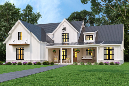 Farmhouse House Plan - Blueberry Ranch 88722 - Front Exterior