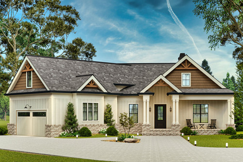 Craftsman House Plan - Snowfall 35798 - Front Exterior