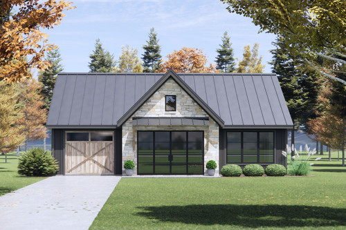 Mountain Rustic House Plan - 76328 - Front Exterior