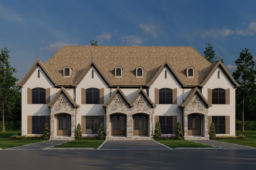 French Country House Plan - Newcastle Village 45078 - Front Exterior