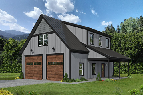 Country House Plan - Silver Hills Garage ADU 25398 - Front Exterior