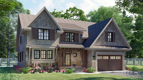 Craftsman House Plan - Peachtree 94335 - Front Exterior