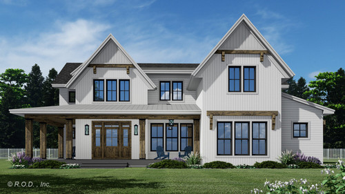 Farmhouse House Plan - Cold Spring 45938 - Front Exterior