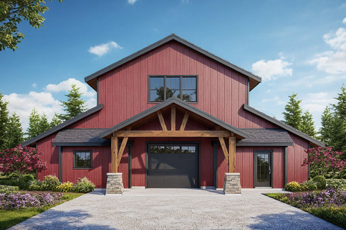 Farmhouse House Plan - Garage 37132 - Front Exterior
