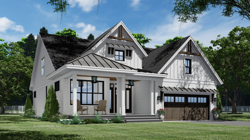 Farmhouse House Plan - Pinecrest 83051 - Front Exterior