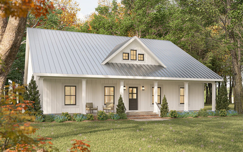 Farmhouse House Plan - 55600 - Front Exterior