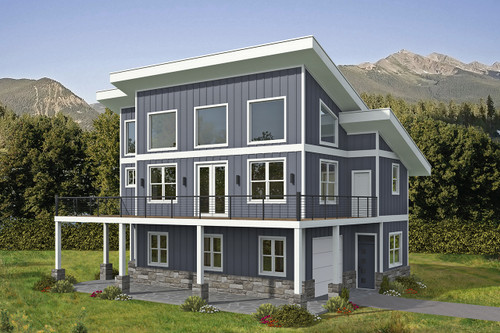 Modern House Plan - Eagle Mountain 2.5 60054 - Front Exterior