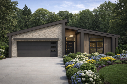 Contemporary House Plan - Lakeview 43442 - Front Exterior