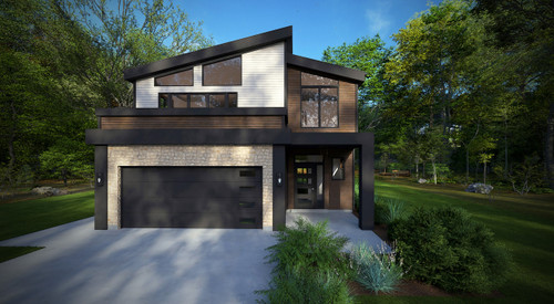 Contemporary House Plan - Lakefront 68194 - Front Exterior