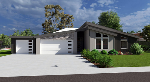 Contemporary House Plan - The Executive 23033 - Front Exterior