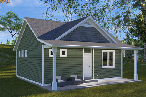 Farmhouse House Plan - Ensign ADU 37186 - Front Exterior
