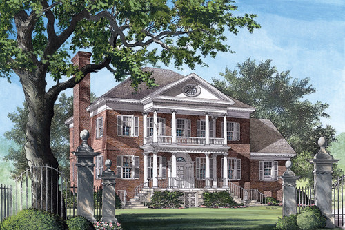 Classic House Plan - Brewton House 76776 - Front Exterior