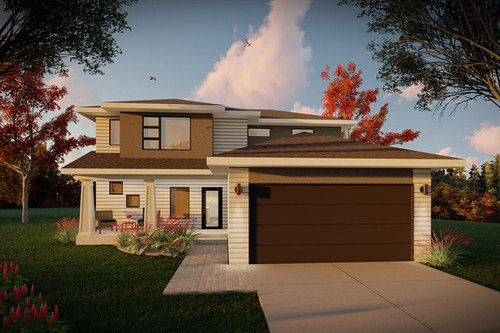 Prairie House Plan - 86498 - Front Exterior