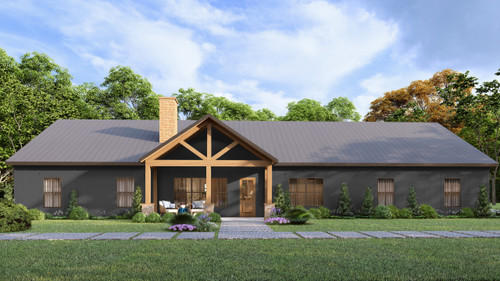 Ranch House Plan - Cassidy 3 27696 - Front Exterior