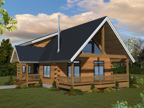 Mountain Rustic House Plan - 87649 - Front Exterior