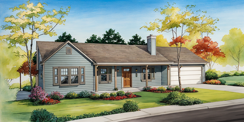 Ranch House Plan - Henry 87565 - Front Exterior