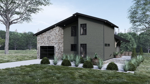 Contemporary House Plan - Bear Valley 62378 - Front Exterior