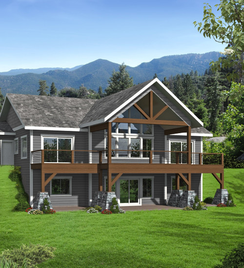 Craftsman House Plan - 74994 - Rear Exterior