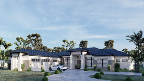 Contemporary House Plan - 65876 - Front Exterior
