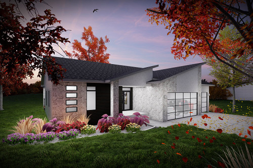 Contemporary House Plan - 58679 - Front Exterior