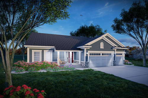 Ranch House Plan - 60447 - Front Exterior
