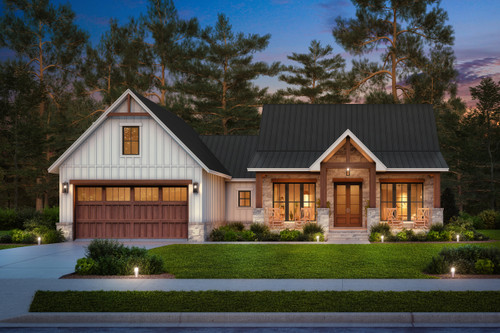 Farmhouse House Plan - Lenox 81166 - Front Exterior