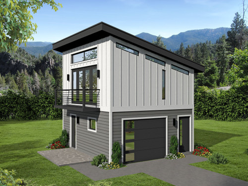 Contemporary House Plan - Spring Park Escape 75952 - Front Exterior