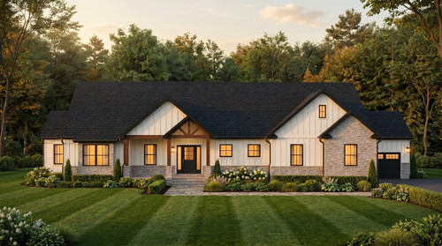 Craftsman House Plan - 95557 - Front Exterior