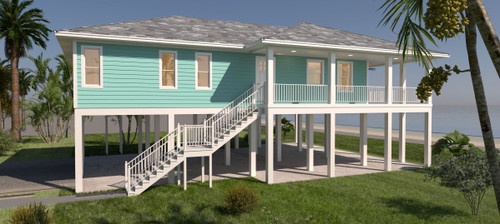 Prairie House Plan - 46073 - Right Exterior