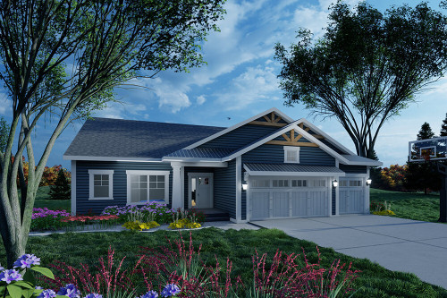 Ranch House Plan - 30668 - Front Exterior