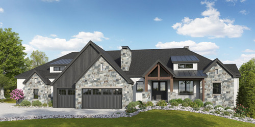 Mountain Rustic House Plan - Heritage Trail 40953 - Front Exterior