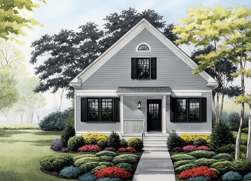 Cottage House Plan - Julie  51344 - Front Exterior
