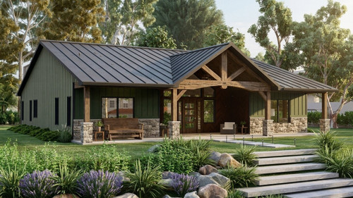 Craftsman House Plan - 66717 - Front Exterior