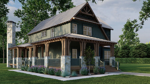 Craftsman House Plan - Angler Retreat 21424 - Front Exterior