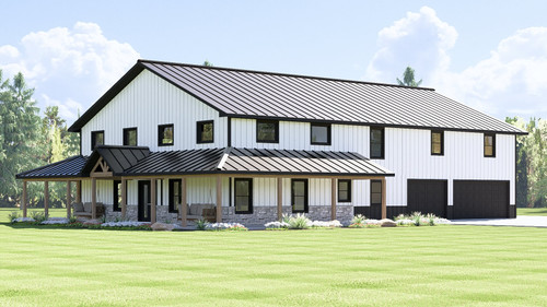 Farmhouse House Plan - 89252 - Right Exterior
