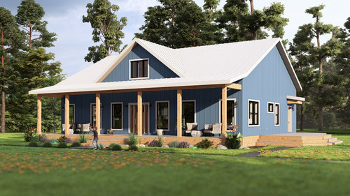 Country House Plan - Carnation 2 37184 - Right Exterior